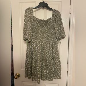 Green and white Ann Taylor dress